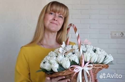 Сладкие розы, внутри конфеты