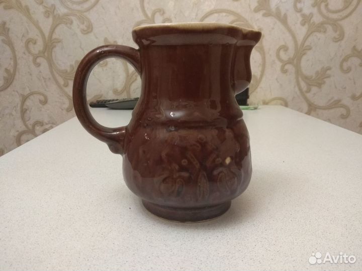 Керамич. графин, бокалы, чайник и молочник СССР