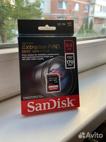 Карта памяти SanDisk sdxc 64 гб