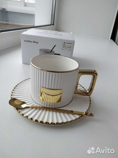 Кружка + блюдце + ложечка