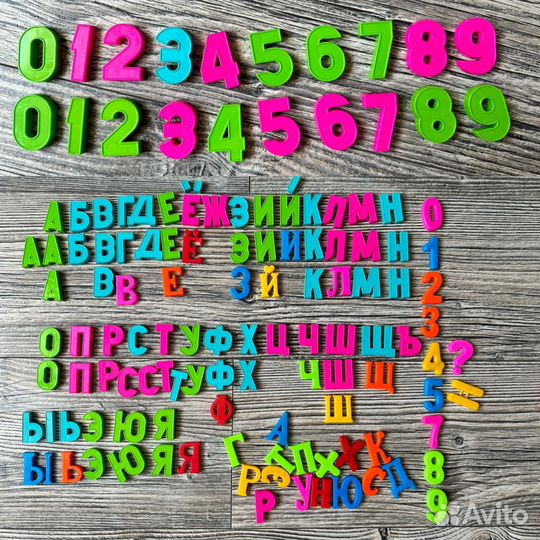 Магнитный алфавит + цифры, мозаика