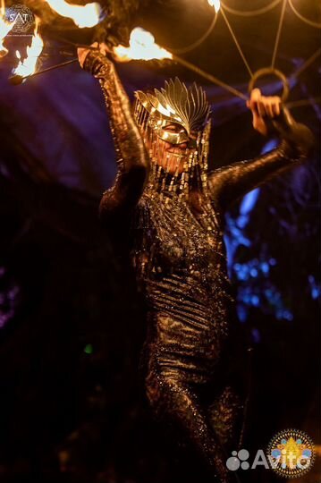 Фаер огненное неоновое световое шоу