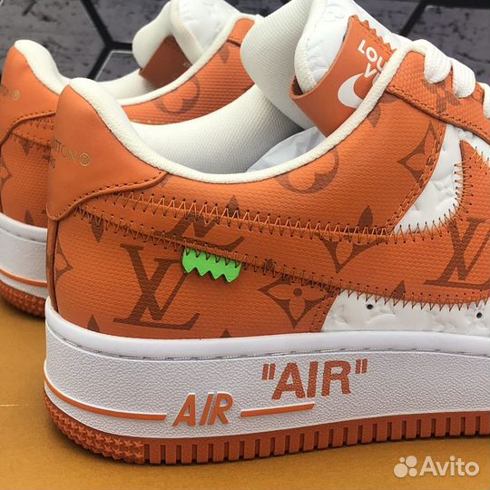 Louis Vuitton X Nike Air Force 1 Low White Orange