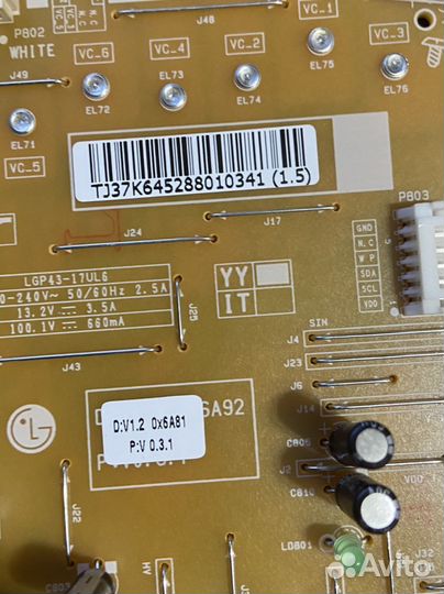 Eax67262601(1.5) от Lg 43sk7900pla блок питания