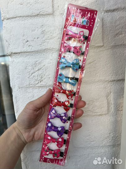 Заколки бантики для девочек в сад/школу