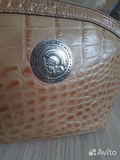 Косметичка новая, натуральная кожа, Италия