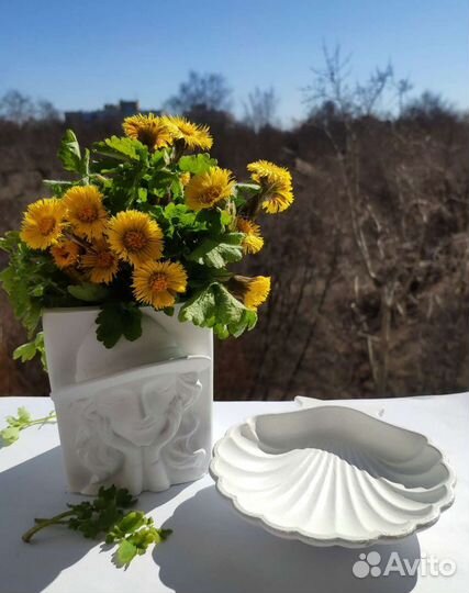 Гипсовые фигурки для раскрашивания, кашпо