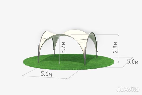 Арочный тент 5Х5 от произодителя