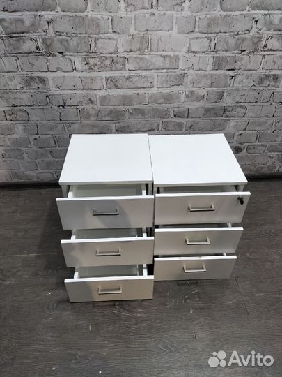 Тумба 3 ящика белая