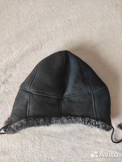 Шапка - ушанка из дубленки