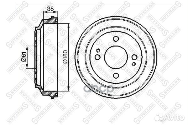 6025-9908-SX барабан тормозной Honda Civic