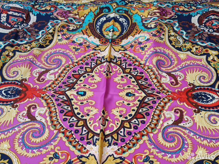 Платок Шаль Etro шелковый горчица