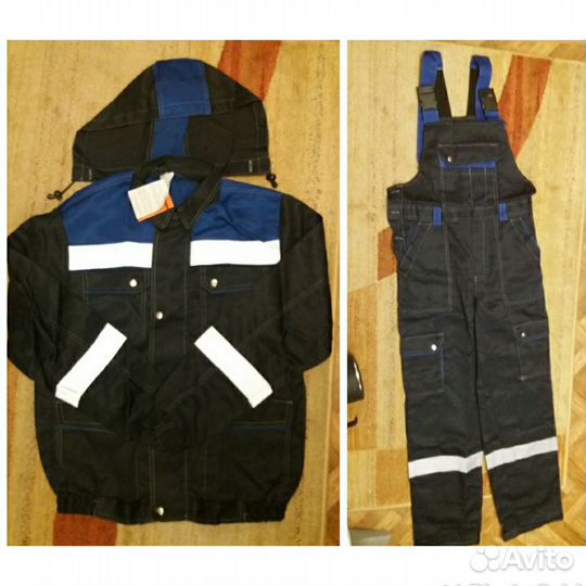 Новый костюм рабочий и халат р.48-50