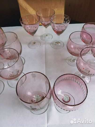 Наборы рюмок стекло СССР, винтаж
