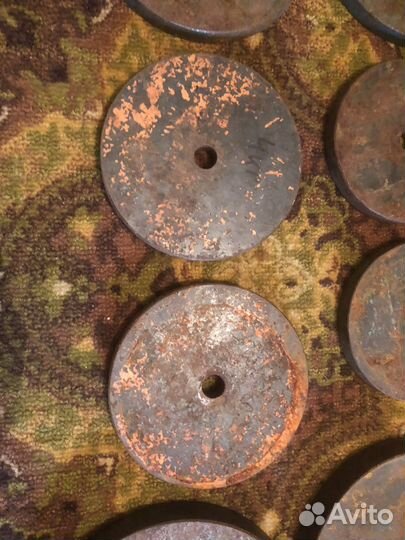 Блины для штанги и Гантели 1, 1.5, 2.5,3.5,4,5кг