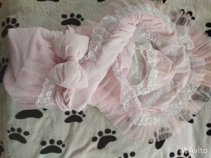 Одеяло конверт на выписку весна/осень для девочки