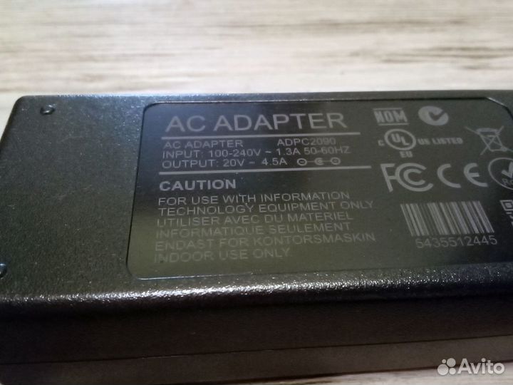 Блок питания adpc2090 20V 4.5A для монитора AOC