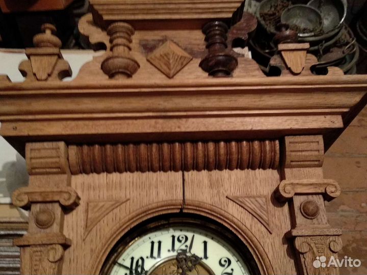 Часы старинные настенные дуб