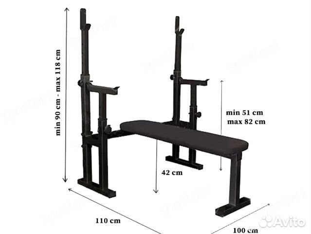 Скамья со стойками для жима лёжа