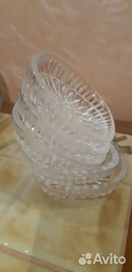 Розетки СССР десертные хрустальные 5 шт