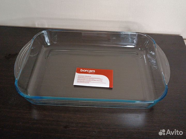 Прямоугольная форма для запекания стекло новая