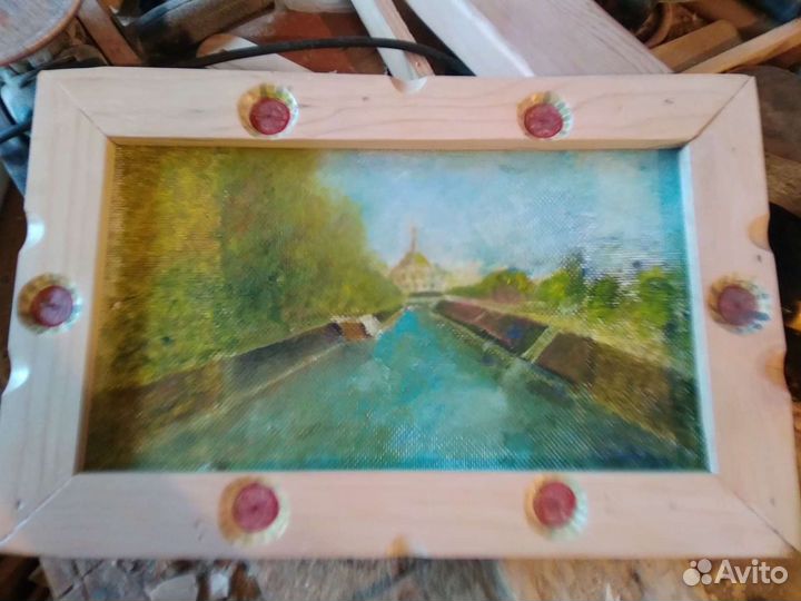 Картина маслом на оргалите
