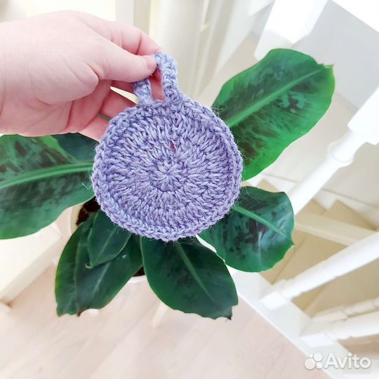 Эко-мочалка из джута для мытья посуды