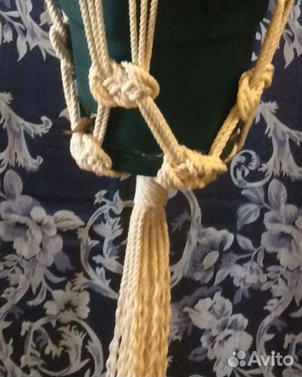 Подвес / кашпо для цветов макраме