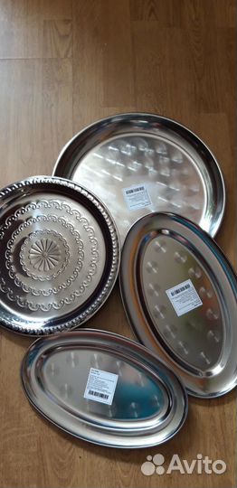 Подносы нержавейка разные новые