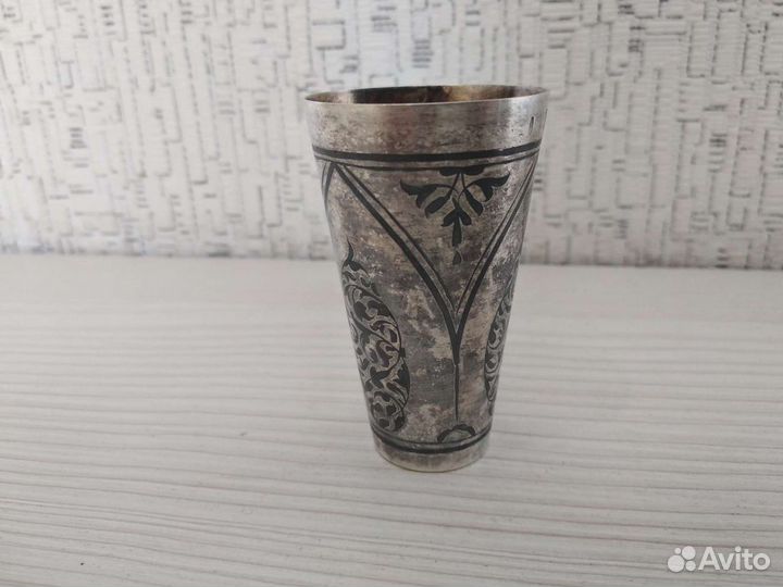 Серебряная стопка Кубачи 875 пр,ссср, после 1958 г