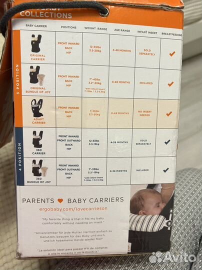 Эргорюкзак ergobaby