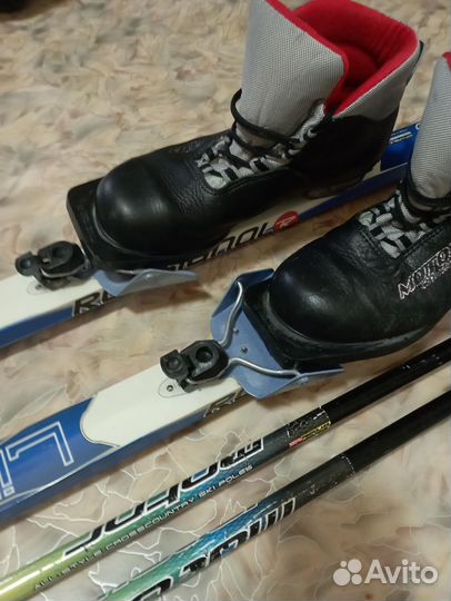 Лыжный комплект лыжи + ботинки + палки