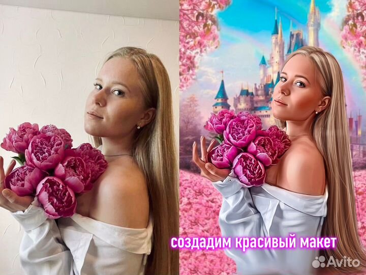 Портрет на холсте по фото на заказ Тюмень