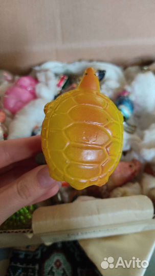 Елочные игрушки СССР на прищепке черепаха