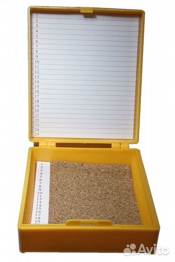 Штатив-бокс для хранения предметных стекол,полисти