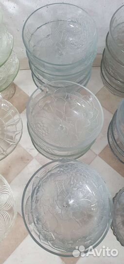 Фруктовница на ножке стекло