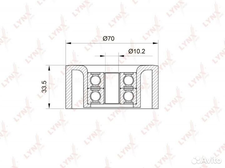 Lynxauto PB-5013 Ролик обводной навесного оборудов