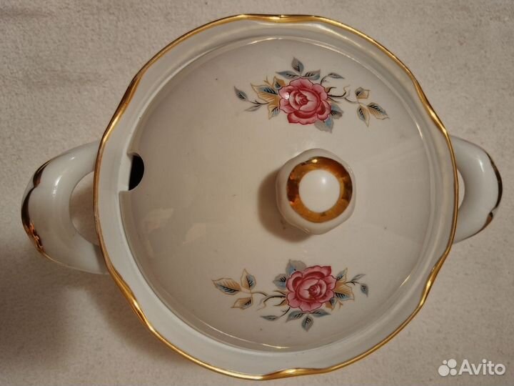 Супница фарфор СССР, кффз, Чайка