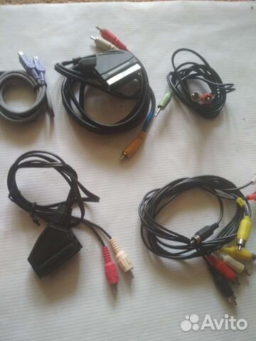 Кабели RCA(тюльпан), scart, sony