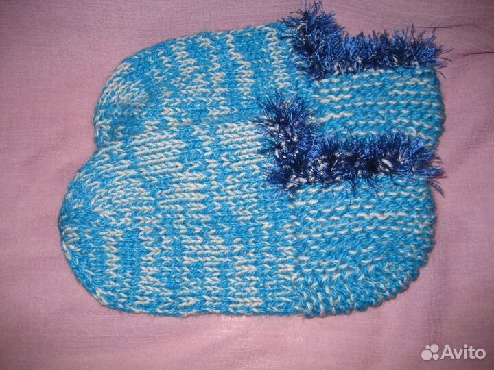 Тапочки носочки вязаные