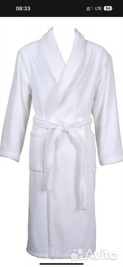 Белый махровый халат