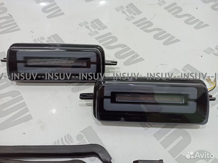 Надфарники светодиодные с дхо, бегающий поворотник