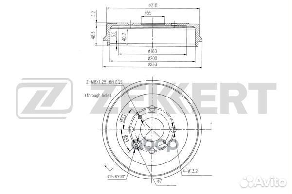 Барабан торм. задн. Citroen C1 I II 05- Peuge