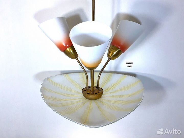 Люстра винтажная редкая ГДР 60-е гг