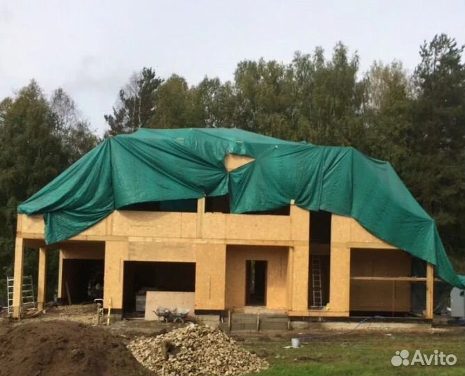 Тент укрывной тарпаулин 8х6