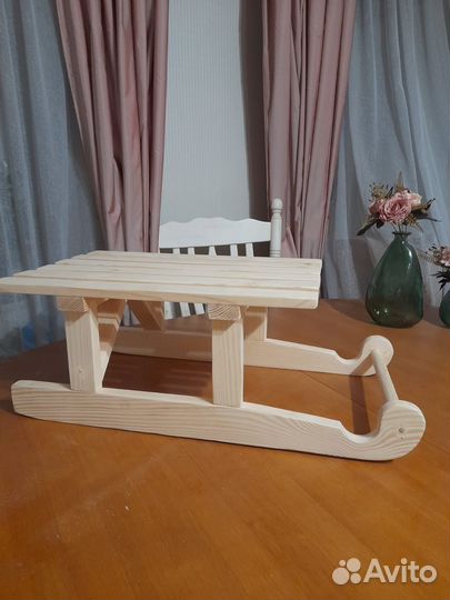 Деревянные санки декор на Новый год новогодний