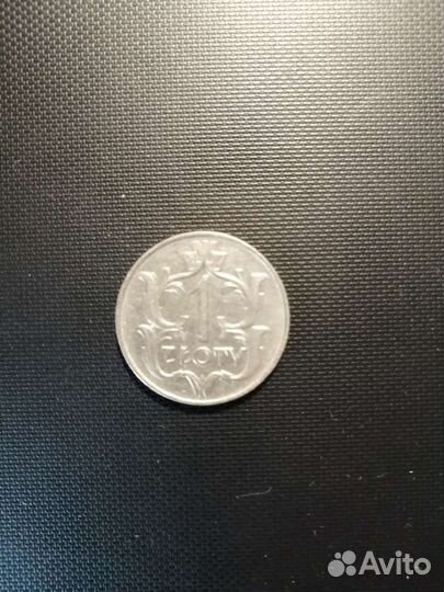 1 злотый, 1927г,Польша