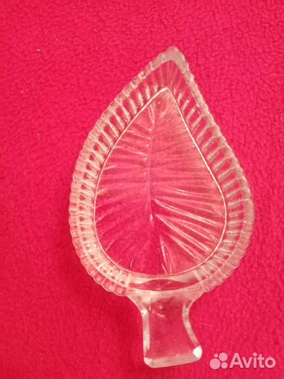 Конфетница, розетка советская в виде листа