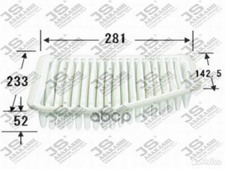 A1008 JS Asakashi Фильтр воздушный A1008 JS Asa