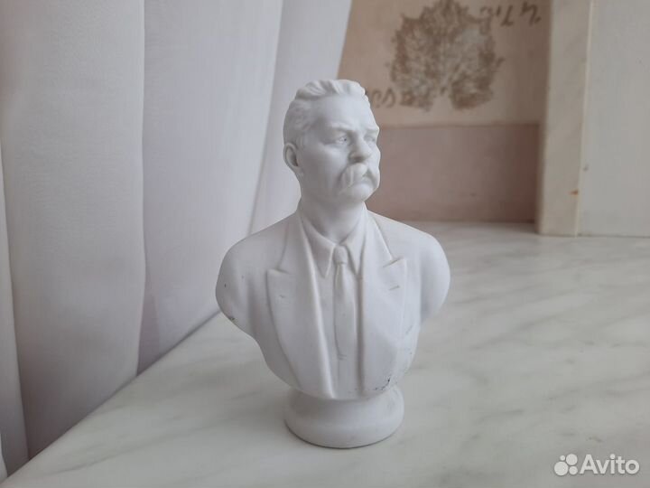 Статуэтка бюст Максим Горький фарфор бисквит, лф
